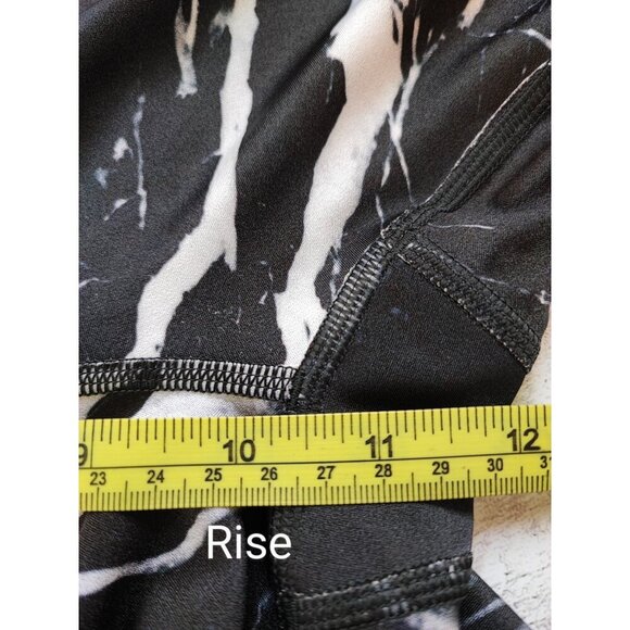 Terez Women's Black Marble Leggings Size L - Picture 6 of 7